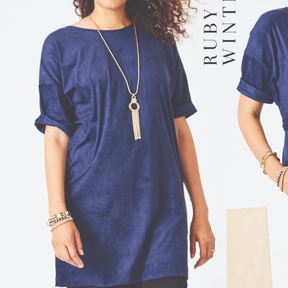 Ruby Ribbon Suedette Tunic #1520 - Picture 2 of 14